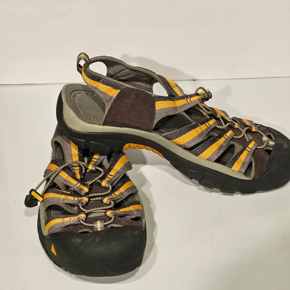 Keen Newport H2 Mens 16 Charcoal Yellow Hiking Water‎ Sandals 1001924